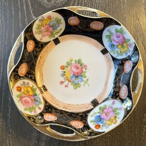 Noritake Floral Black and Gold Bowl